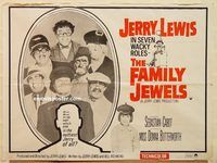 b161 FAMILY JEWELS British quad movie poster '65 Jerry Lewis
