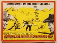 b219 RIDE THE HIGH COUNTRY British quad movie poster '62 Scott, McCrea