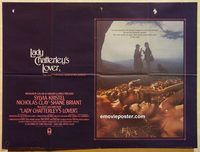 b190 LADY CHATTERLEY'S LOVER British quad movie poster '81 Kristel