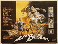 b195 LION OF THE DESERT British quad movie poster '80 Anthony Quinn
