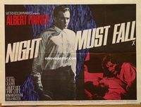 b204 NIGHT MUST FALL British quad movie poster '64 Albert Finney
