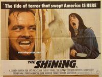 b223 SHINING British quad movie poster '80 Jack Nicholson, Kubrick