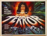b234 TERROR British quad movie poster '79 Nolan, Chantrell art!