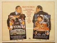 b247 YOUNG FRANKENSTEIN/SILENT MOVIE British quad movie poster '79