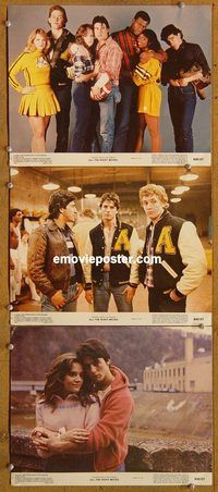e265 ALL THE RIGHT MOVES 3 vintage movie lobby cards '83 Tom Cruise