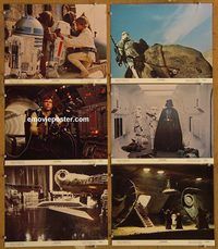 e701 STAR WARS 6 11x14 deluxe stills '77 Mark Hamill, George Lucas