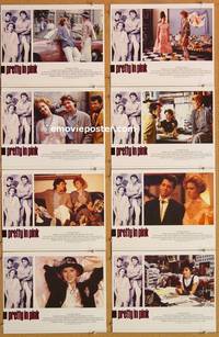e883 PRETTY IN PINK 8 English vintage movie lobby cards '86 Molly Ringwald