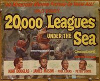 d783 20,000 LEAGUES UNDER THE SEA vintage movie title lobby card '55 Jules Verne