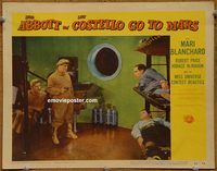 d004 ABBOTT & COSTELLO GO TO MARS vintage movie lobby card #8 '53 Bud & Lou!