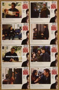 e832 ABOUT A BOY 8 vintage movie lobby cards '02 Hugh Grant, Toni Collette