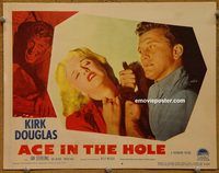 d052 BIG CARNIVAL vintage movie lobby card #4 '51 Billy Wilder, Kirk Douglas