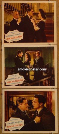 e261 ADAM HAD FOUR SONS 3 vintage movie lobby cards '41 Susan Hayward