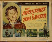 d788 ADVENTURES OF TOM SAWYER vintage movie title lobby card R49 Tommy Kelly