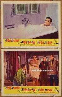 e076 AFTER THE FOX 2 vintage movie lobby cards '66 Peter Sellers
