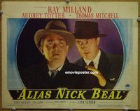 d012 ALIAS NICK BEAL vintage movie lobby card #3 '49 Ray Milland, Mitchell