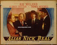 d013 ALIAS NICK BEAL vintage movie lobby card #5 '49 Ray Milland, Mitchell