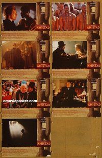 e730 AMISTAD 7 vintage movie lobby cards '97 Morgan Freeman, Steven Spielberg