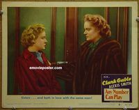 d019 ANY NUMBER CAN PLAY vintage movie lobby card #8 '49 Alexis Smith closeup