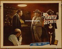 d027 ARGYLE SECRETS vintage movie lobby card #3 '48 film noir, William Gargan