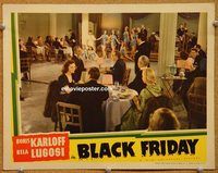 d065 BLACK FRIDAY #3 vintage movie lobby card '40 Boris Karloff, Bela Lugosi