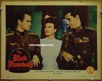 d068 BLACK PARACHUTE vintage movie lobby card '44 John Carradine, Larry Parks