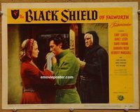 d069 BLACK SHIELD OF FALWORTH vintage movie lobby card #2 '54 Tony Curtis