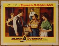 d071 BLACK TUESDAY vintage movie lobby card #8 '55 Edward G. Robinson