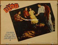d073 BLOB vintage movie lobby card #5 '58 early Steve McQueen sci-fi!