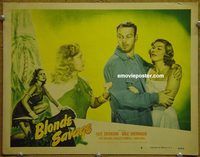 d075 BLONDE SAVAGE vintage movie lobby card #6 '47 Sherwood, sexy Amazon!
