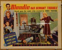 d076 BLONDIE HAS SERVANT TROUBLE vintage movie lobby card '40 Penny Singleton