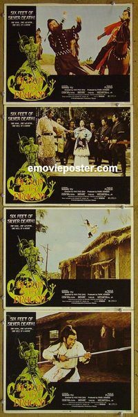 e407 BLOOD OF THE DRAGON 4 vintage movie lobby cards73 martial arts, kung fu!