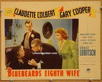 d083 BLUEBEARD'S EIGHTH WIFE vintage movie lobby card '38 Colbert, Cooper
