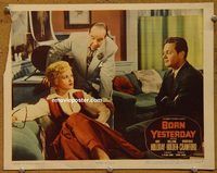 d091 BORN YESTERDAY vintage movie lobby card #2 '51 Holliday, Holden