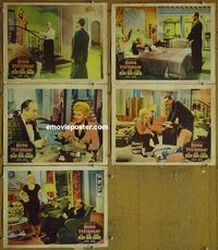 e539 BORN YESTERDAY 5 vintage movie lobby cards '51 Holliday, Holden