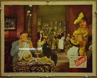 d096 BOWERY vintage movie lobby card #8 R46 Wallace Beery pigging out!