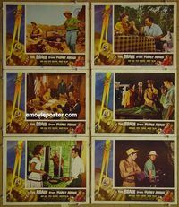 e629 BRAIN FROM PLANET AROUS 6 vintage movie lobby cards '57 Agar, Meadows