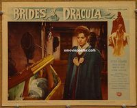 d100 BRIDES OF DRACULA vintage movie lobby card #2 '60 Hammer, coffin scene!