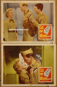 e089 CALL ME MISTER 2 movie vintage movie lobby cards '51 Betty Gable