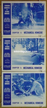 e276 CANADIAN MOUNTIES VS ATOMIC INVADERS 3 Chap 11 vintage movie lobby cards