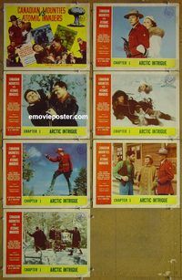 e741 CANADIAN MOUNTIES VS ATOMIC INVADERS 7 Ch1 vintage movie lobby cards '53