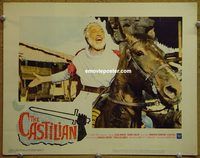 d121 CASTILIAN vintage movie lobby card #4 '63 Cesar Romero on horse!