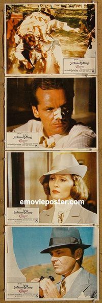 e411 CHINATOWN 4 vintage movie lobby cards '74 Jack Nicholson, Roman Polanski