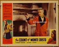 d154 COUNT OF MONTE CRISTO vintage movie lobby card #4 R48 Robert Donat
