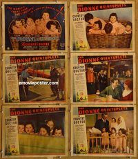 e635 COUNTRY DOCTOR 6 vintage movie lobby cards '36 Dionne Quintuplets