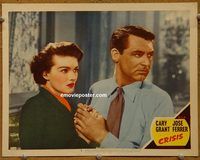 d165 CRISIS vintage movie lobby card #5 '50 Cary Grant close up!