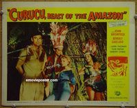 d172 CURUCU BEAST OF THE AMAZON vintage movie lobby card #7 '56 Garland