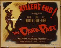 d808 DARK PAST vintage movie title lobby card '49 William Holden, Nina Foch
