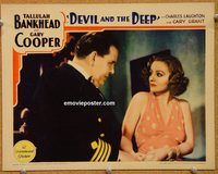 d196 DEVIL & THE DEEP vintage movie lobby card '32 Charles Laughton, Bankhead