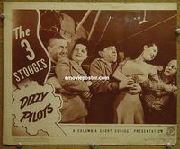 d202 DIZZY PILOTS vintage movie lobby card '43 Three Stooges w/ Curly!