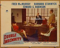 d205 DOUBLE INDEMNITY vintage movie lobby card #3 '44 MacMurray, Stanwyck